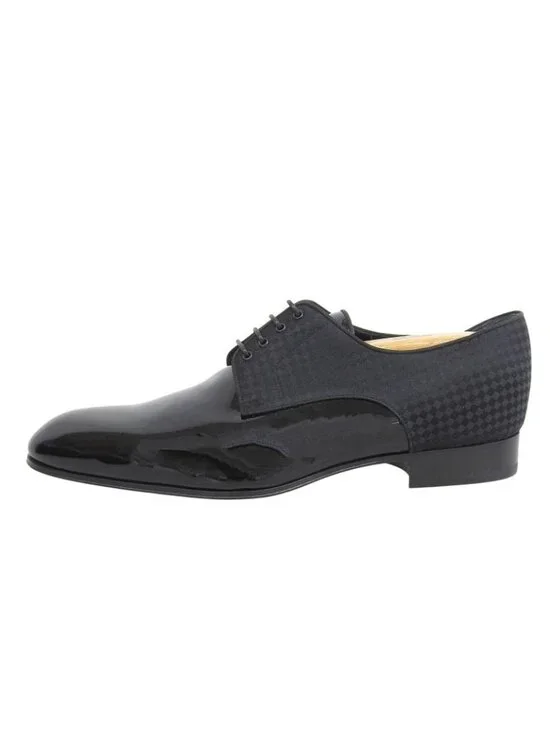 ★SOLD★ Louis Vuitton Solferino Line Damier Fabric Patent Leather Dress Shoes - Picture 2 of 9